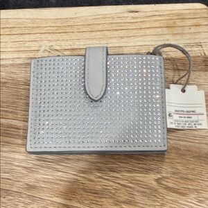Target Gray Wallet with Silver Accents